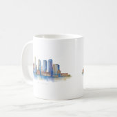 Mug Aquarelle Skyline de Boston City | MA Boston moder (Devant gauche)