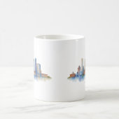 Mug Aquarelle Skyline de Boston City | MA Boston moder (Centre)