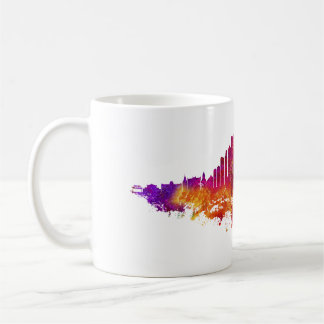 Mug Aquarelle Skyline de Chicago en blanc