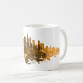 Mug Aquarelle Skyline de Chicago en orange (Devant droit)