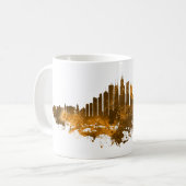 Mug Aquarelle Skyline de Chicago en orange (Devant gauche)