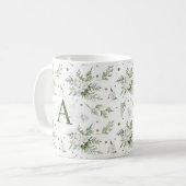 Mug Aquarelle Snowberry White Cèdre Branche Noël (Devant gauche)