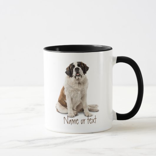 Mug Aquarelle St. Bernard Chien de compagnie personnal (Droite)