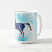 Mug Aquarelle Style Aqua Blue Horg Cup (Devant droit)