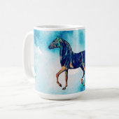 Mug Aquarelle Style Aqua Blue Horg Cup (Devant gauche)