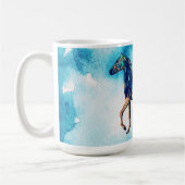 Mug Aquarelle Style Aqua Blue Horg Cup (Gauche)