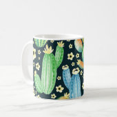 Mug Aquarelle Succulente Cactus Motif Floral (Devant gauche)