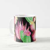 Mug Aquarelle succulents : cactus motif floral. (Devant gauche)