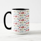 Mug Aquarelle Suisse Icônes de voyage hiver (Gauche)