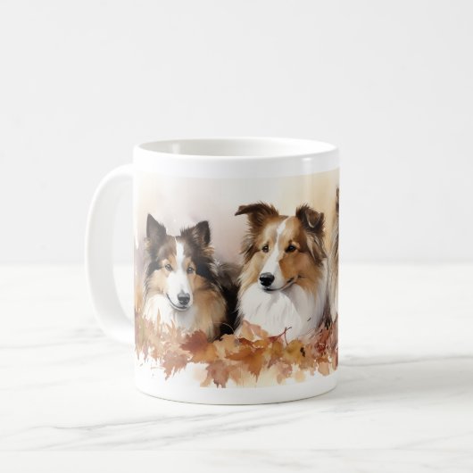 Mug Aquarelle Tablettes d'automne (Devant gauche)