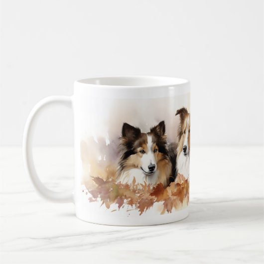 Mug Aquarelle Tablettes d'automne (Gauche)