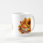 Mug Aquarelle Tarte d'automne et tournesol (Devant droit)