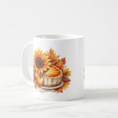 Mug Aquarelle Tarte d'automne et tournesol (Devant gauche)