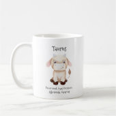 Mug Aquarelle Taurus Taureau Taureau (Gauche)