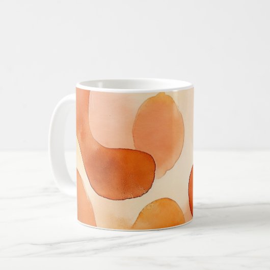 Mug Aquarelle Terre Abstraite (Devant gauche)