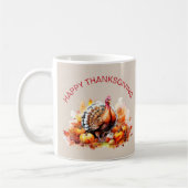 Mug Aquarelle Thanksgiving Turquie et Citrouilles (Gauche)