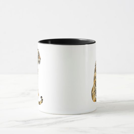 Mug Aquarelle Tiger assis (Centre)