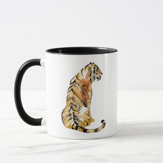 Mug Aquarelle Tiger assis (Gauche)