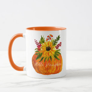 Mug Aquarelle tournesol Citrouille Automne Russe Autom