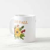 Mug Aquarelle Tournesols mignons automne Rustique auto (Devant gauche)