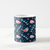 Mug Aquarelle transparente motif de fleurs de poulets (Centre)