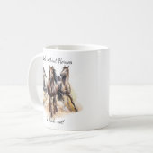 Mug Aquarelle Trois Chevaux Ferme Animaux Citation Amu (Devant gauche)