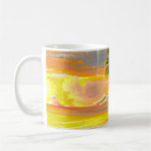 Mug Aquarelle Tropical Palm Trees Beach Peinture (Gauche)