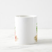 Mug Aquarelle tropicale d'ananas Hibiscus floral Palme (Centre)