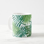 Mug Aquarelle tropicale de palmettes (Devant gauche)