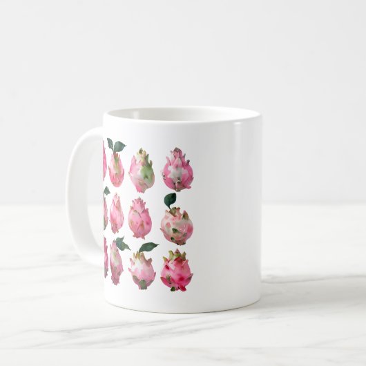 Mug Aquarelle Tropicale Pitaya (Devant gauche)