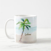 Mug Aquarelle tropicale Plage Palm Tree (Gauche)