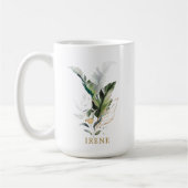Mug Aquarelle tropicale Scripts d'or (Gauche)