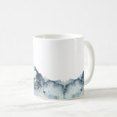 Mug aquarelle vagues côtier enregistrer la photo date (Devant droit)