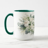 Mug Aquarelle végétale blanche (Gauche)