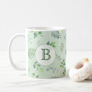 Mug Aquarelle Verdure Monogramme