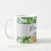 Mug Aquarelle Verdure Palm Feuille Gold Tropical (Gauche)