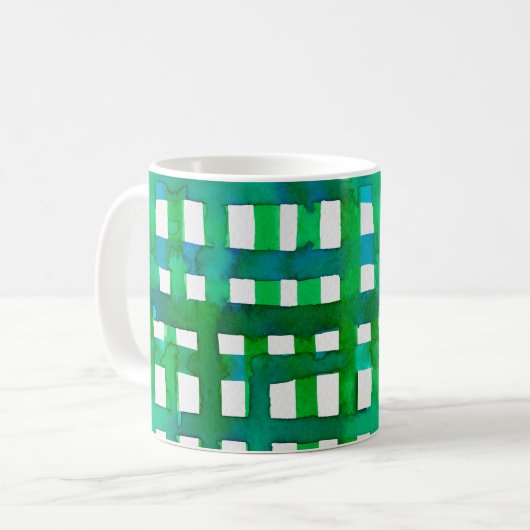 Mug Aquarelle - vert (Devant gauche)