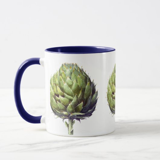 Mug Aquarelle vert artichaut art (Gauche)