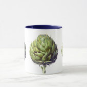 Mug Aquarelle vert artichaut art (Centre)