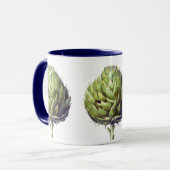 Mug Aquarelle vert artichaut art (Devant gauche)