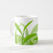 Mug Aquarelle vert clair feuilles (Devant gauche)