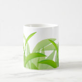 Mug Aquarelle vert clair feuilles (Centre)