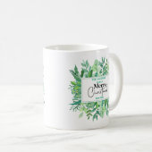 Mug : Aquarelle Vert Grass - Fête de Noël (Devant droit)