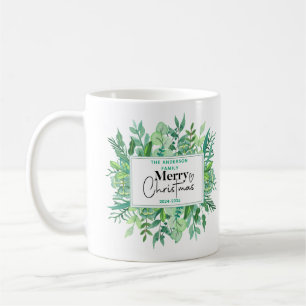 Mug : Aquarelle Vert Grass - Fête de Noël