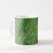 Mug Aquarelle verte Feuille Motif (Devant gauche)