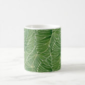Mug Aquarelle verte Feuille Motif (Centre)