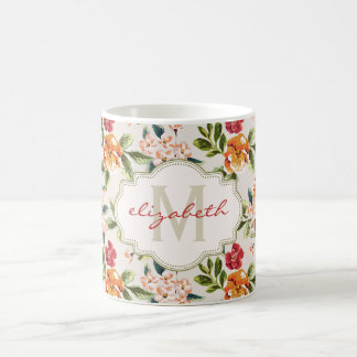 Mug Aquarelle Vintage de Monogramme