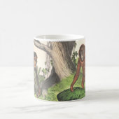 Mug Aquarelle Vintage de singe de la jungle (Centre)