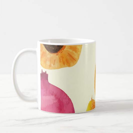 Mug Aquarelle vintage Fruits frais (Gauche)