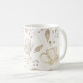 Mug Aquarelle vintage Jardin Arrosage Floral Can (Devant droit)